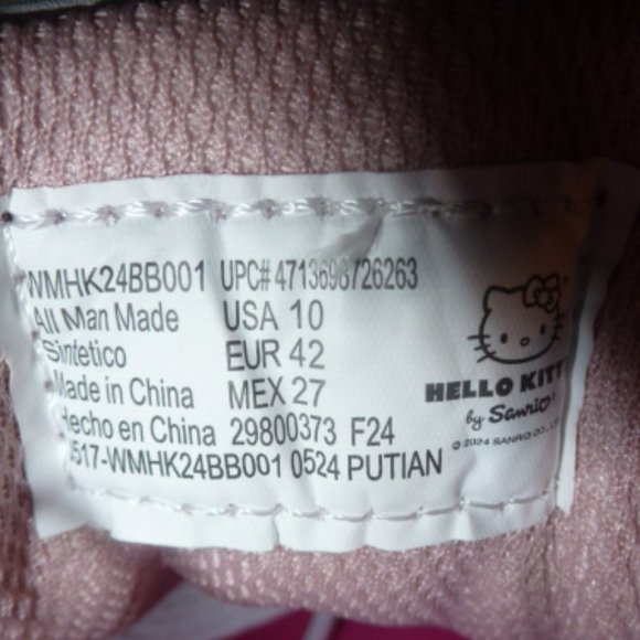 NEW- Hello Kitty by Sanrio Women's Pink Casual Court Sneakers sz10 - Picture 7 of 12